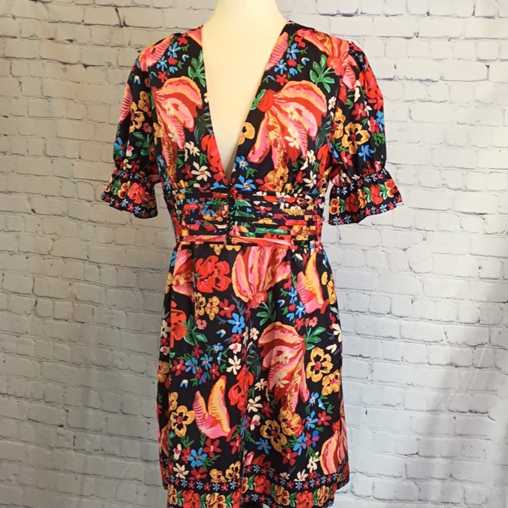 Floral Garden Party V-Neck Dress